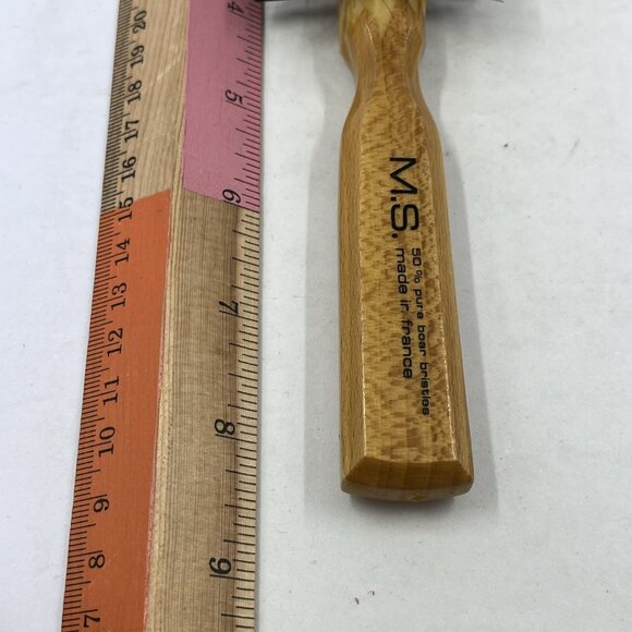 Vintage Bristle Brush MS Made In France Boar Bristle Round Brush - Picture 8 of 9